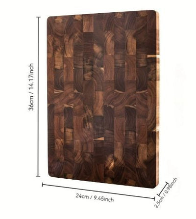 Skärbräda i ändträ – Premium valnötsträ, 36 x 24 x 2,5 cm