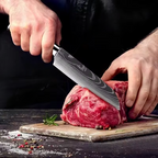 Knivset 6-pack – Premium köksknivar i rostfritt stål med Damascus-inspirerad design